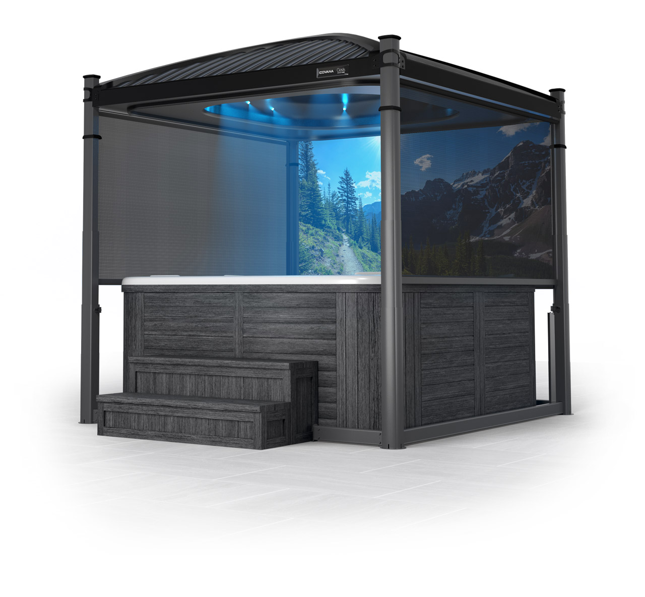 Covana Oasis Midnight automated spa cover