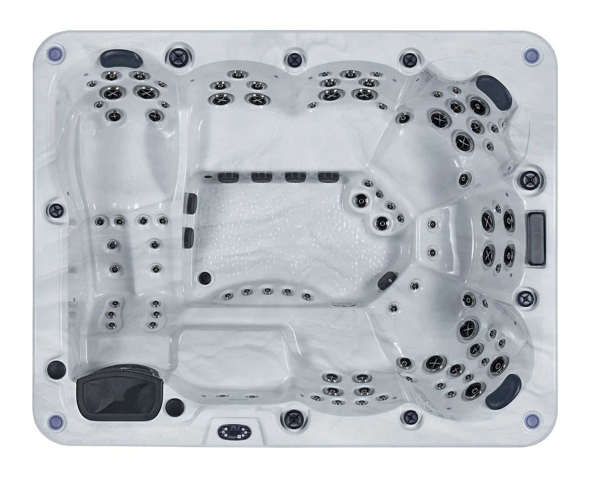 Overhead view of the Northern Leisure Laurentian showing the seat layout