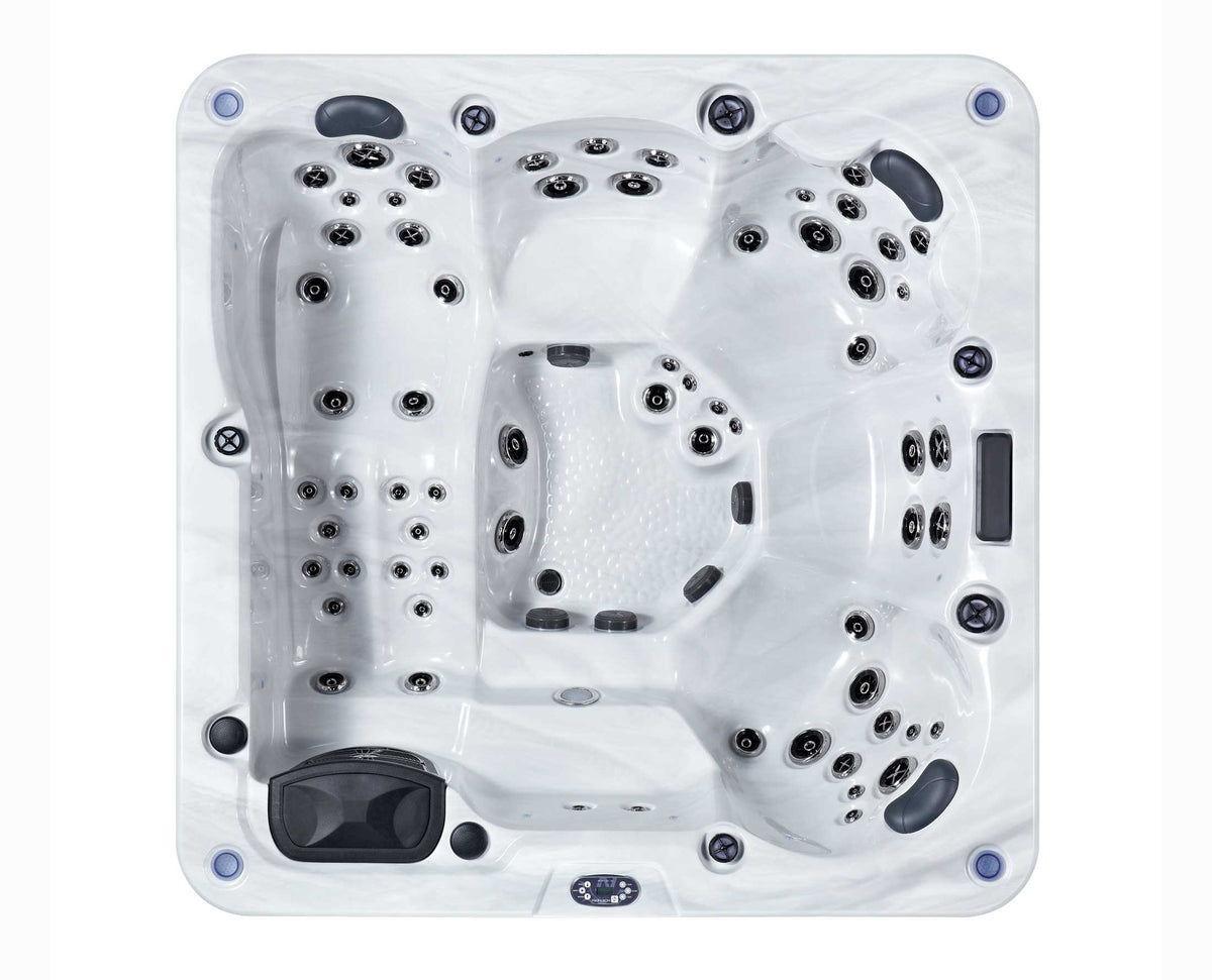 Overhead view of the Northern Leisure Manitou II showing the seat layout