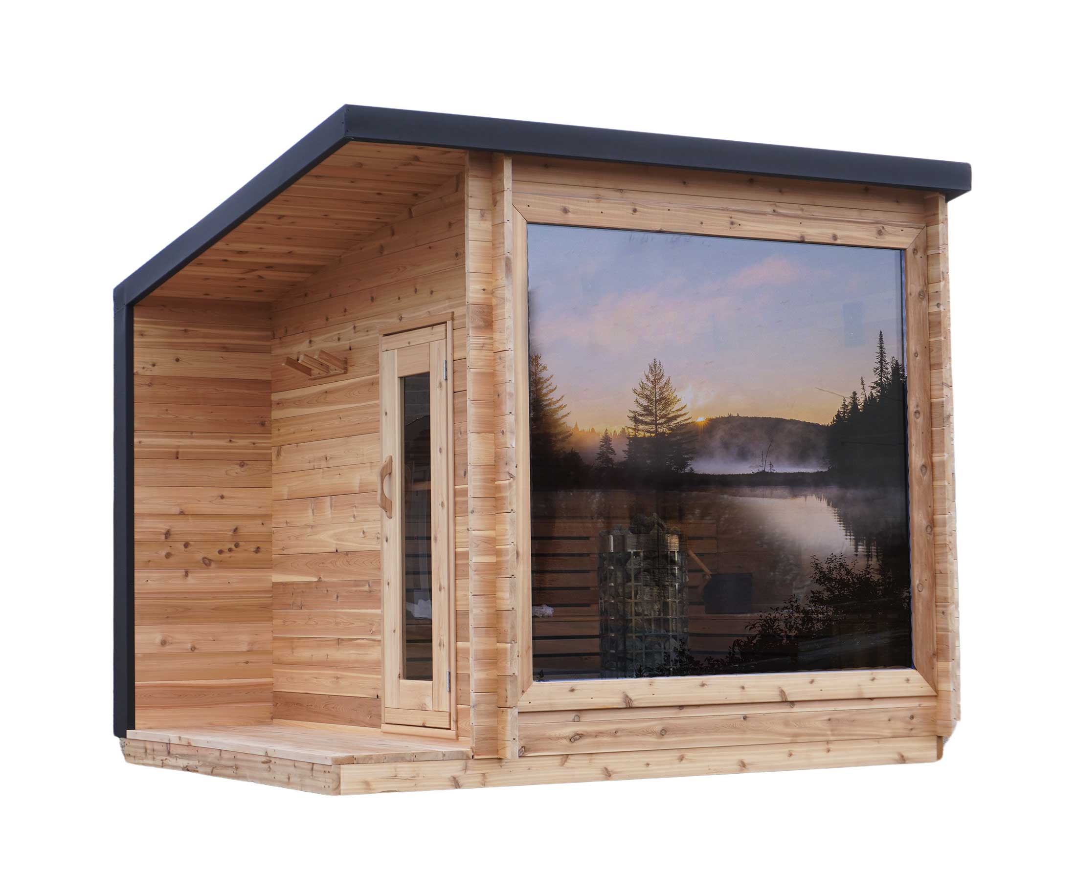 Northern Leisure Modern Panoramic Cabin Sauna hot tub